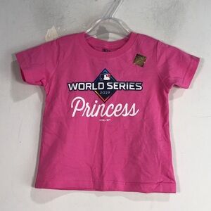 Outer Stuff 2019 World Series Princess T-Shirt, Size 18M - Pink Toddler Girl's